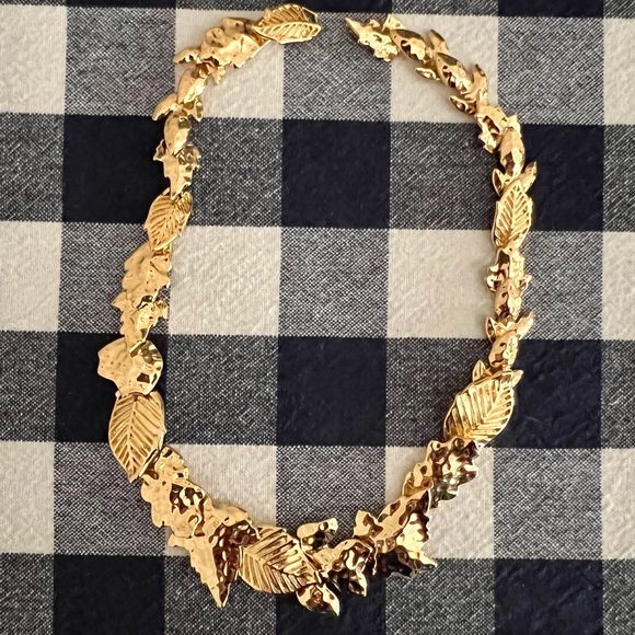 NWT Vintage Nolan Miller Leaf Foliage Collar Necklace - Picture 7 of 10